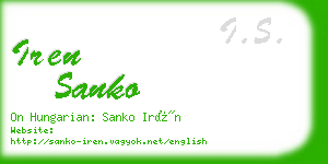 iren sanko business card
